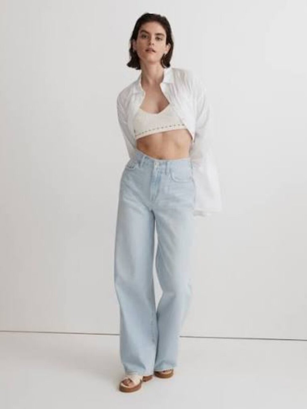 MADEWELL Superwide-Leg Jeans in Lafontaine Wash 27 NWOT